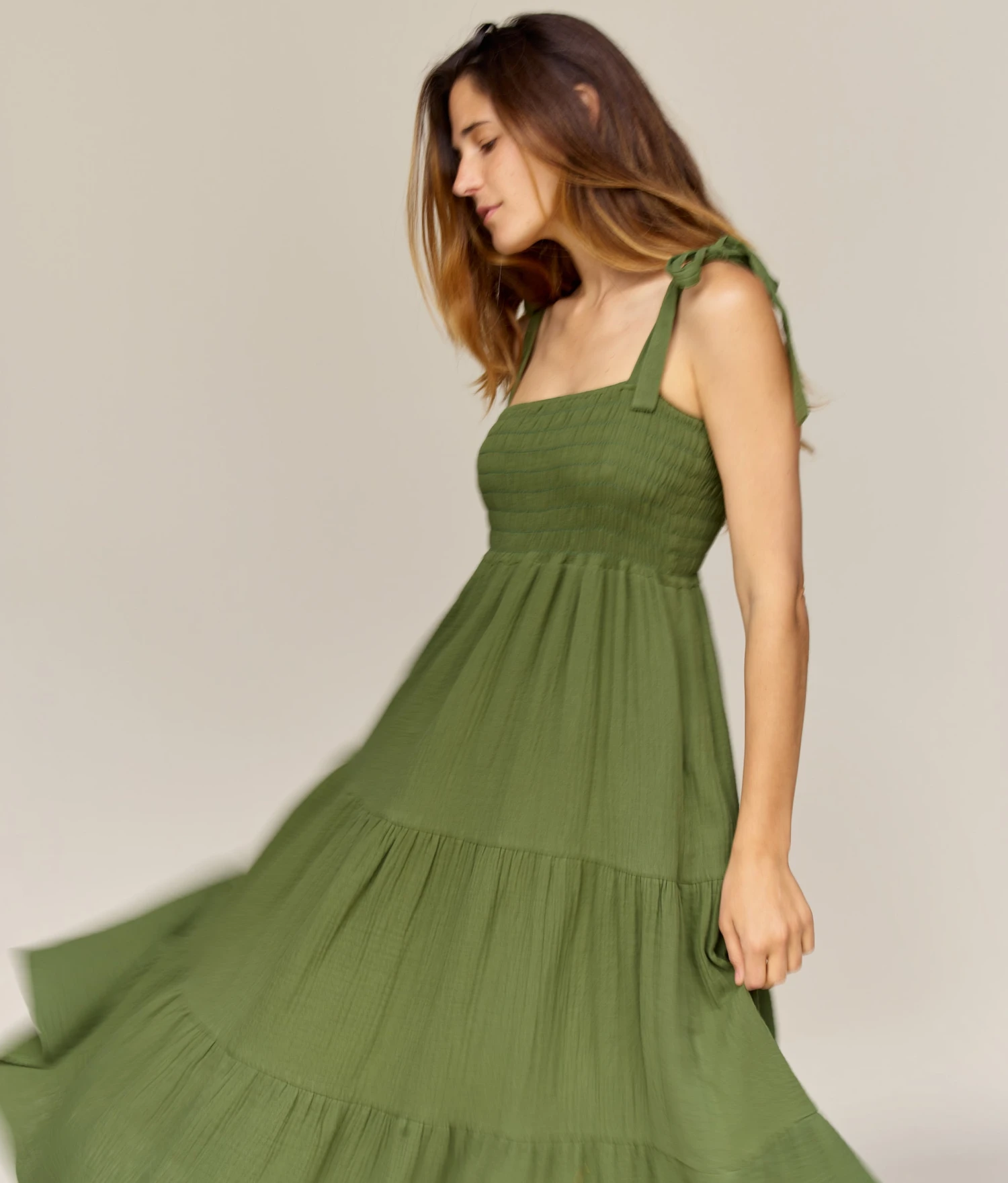 The Lina Dress | Forest Gauze 4 The Lina Dress | Forest Gauze - Image 2