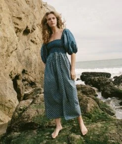 The Katrina Dress | Indigo Petunia Dot -AURIN Clothing Shop 4 1870a162 dafc 42cc 810a 8c02287389d4