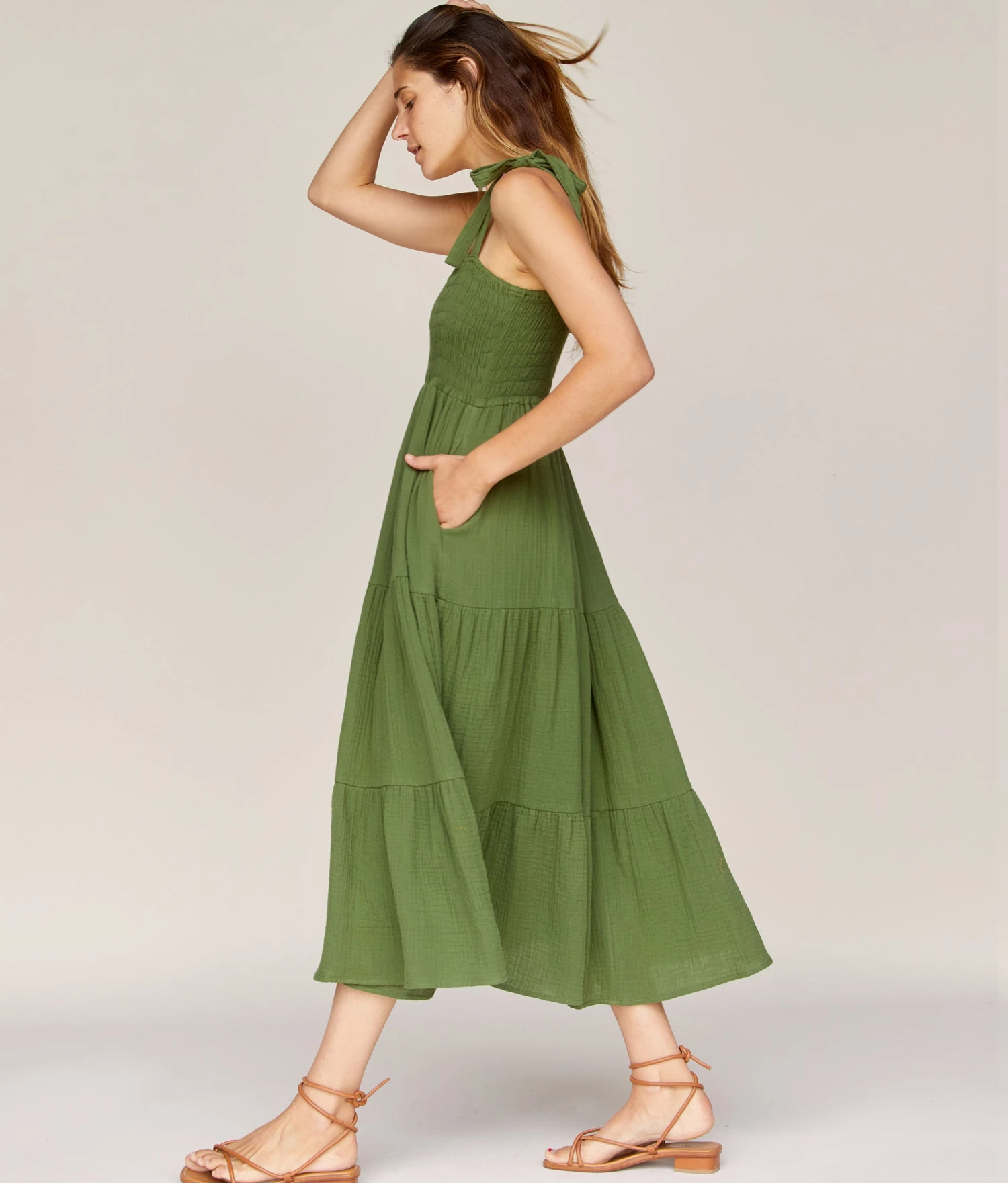 The Lina Dress | Forest Gauze 7 The Lina Dress | Forest Gauze - Image 5