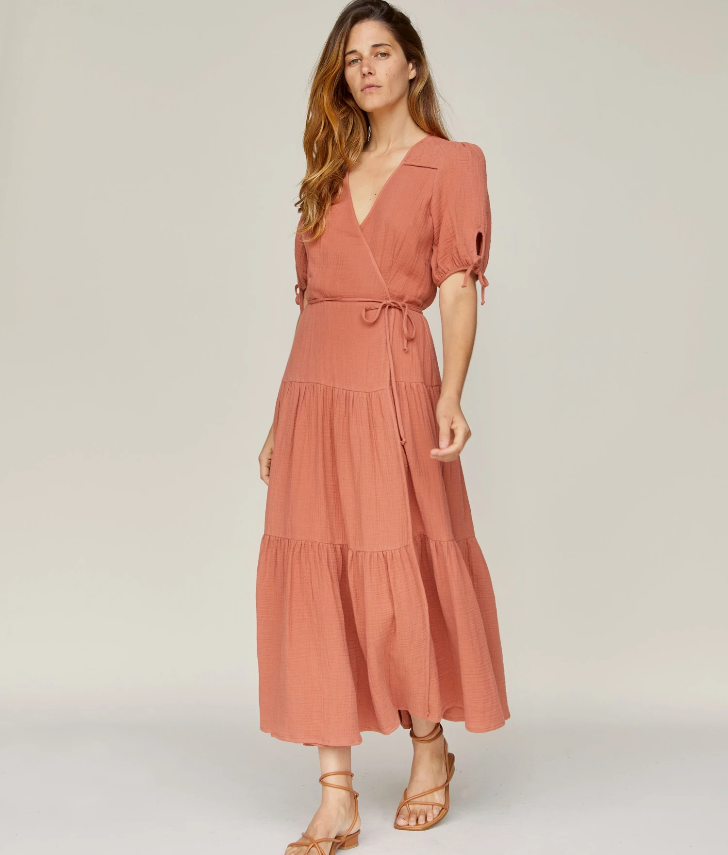 The Augusta Dress | Terracotta Gauze 8 The Augusta Dress | Terracotta Gauze - Image 6