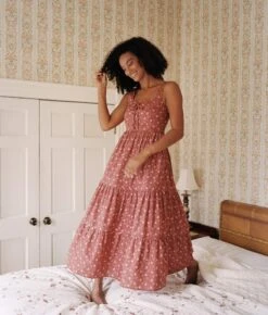 The Adele Dress | Oat Straw Red -AURIN Clothing Shop Adele2 6dec1303 47f9 43a9 902a b72874d05d9f