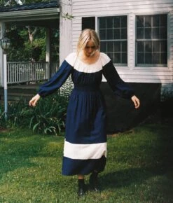 The Angeline Dress | Midnight Khadi -AURIN Clothing Shop Angeline5 2