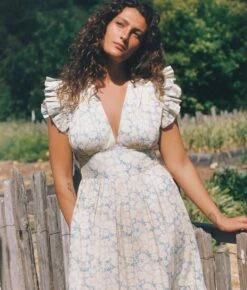 The Aurelia Dress | Sky Chamomile -AURIN Clothing Shop Aurelia1