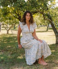 The Aurelia Dress | Sky Chamomile -AURIN Clothing Shop Aurelia3