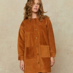 The Candice Dress | Cognac Corduroy -AURIN Clothing Shop CandiceFBFeed