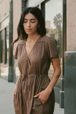 The Dawn Dress Petites | Geo Ditsy Hickory