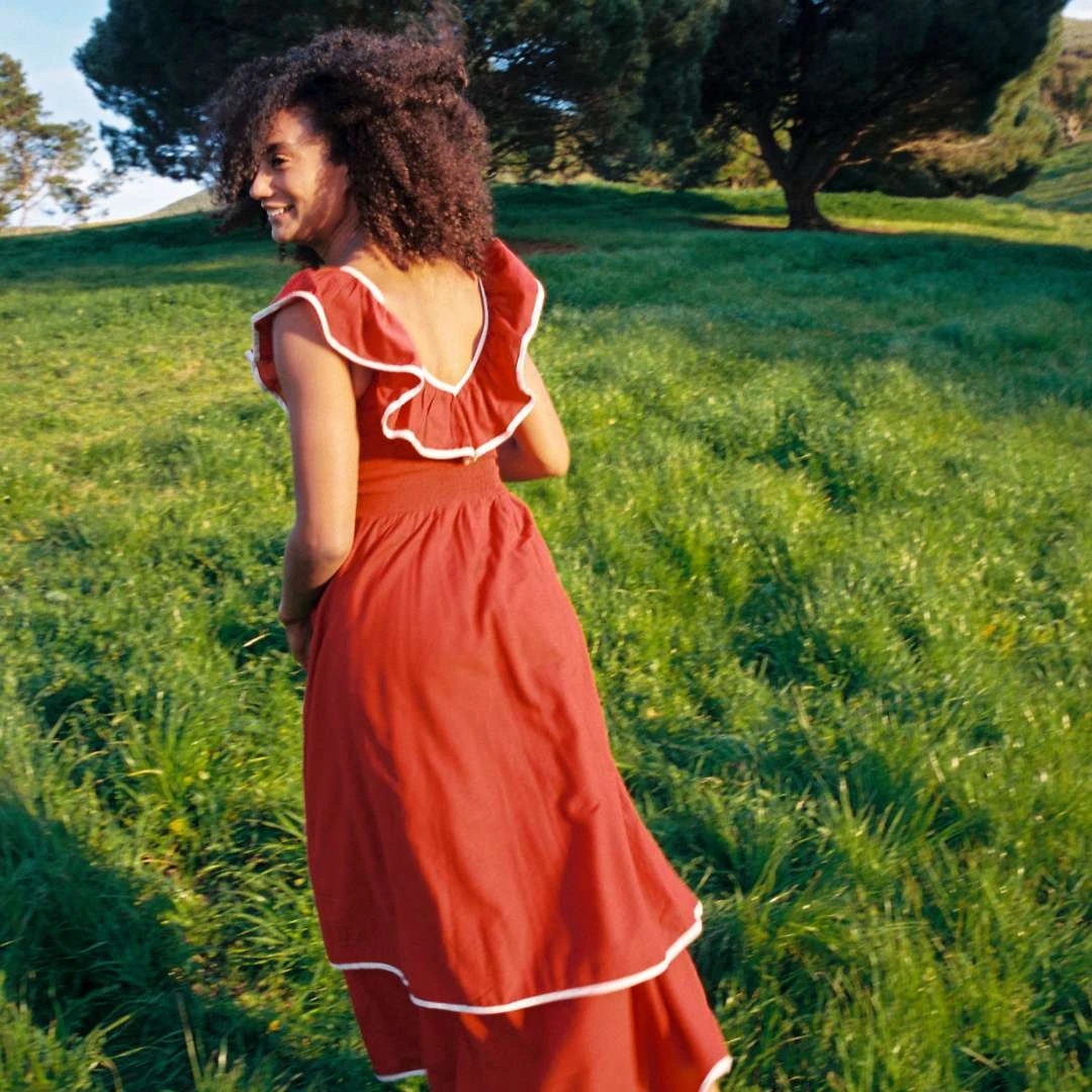 The Cierra Dress Petites | Rojo Khadi 4 The Cierra Dress Petites | Rojo Khadi - Image 3