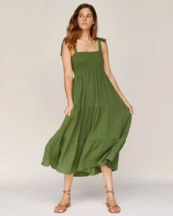 The Lina Dress | Forest Gauze