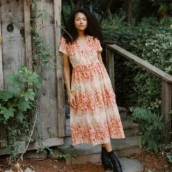 The Dawn Dress | Sunset Gladiola -AURIN Clothing Shop Dawn fb feed 3 627eb94d 1017 4c07 9ca6 8aefcb332b60