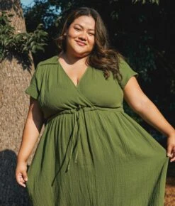 The Dawn Dress Extended | Forest Gauze -AURIN Clothing Shop Dawn1 6c289353 a27d 4fad 9d7e 436415c1a437