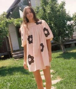 The Bella Dress | Blush Patchwork -AURIN Clothing Shop Dawn2 10