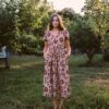 The Dawn Dress Petites | Ruby Garden -AURIN Clothing Shop DawnCover4