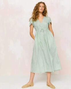 The Dawn Dress Petites | Ditsy Teal