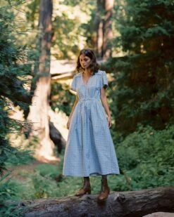 The Dawn Dress | Cornflower Basketweave