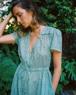 The Dawn Dress | Berry Ditsy Teal