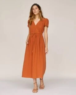 The Dawn Dress | Rust Gauze
