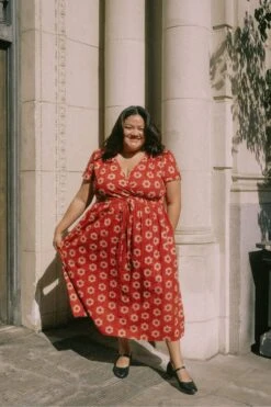 The Dawn Dress Extended | Crimson Daisy -AURIN Clothing Shop Dawn 572f260c 8d9d 4287 8200 dbf40e62a428