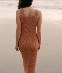 The Drew Dress | Toasted Nut Boucle -AURIN Clothing Shop Drew2