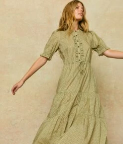 The Elle Dress | Geo Ditsy Sage -AURIN Clothing Shop Elle2 ea684540 c5ac 4bdf ba8f e8e54e4d4937