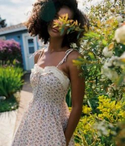 The Emma Dress | Oat Straw Cream -AURIN Clothing Shop Emma4