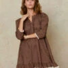 The Janae Dress | Geo Ditsy Hickory -AURIN Clothing Shop Janae1Cover Recovered