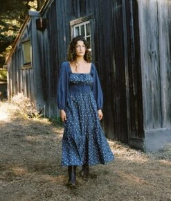 The Jennica Dress | Oat Straw Blue -AURIN Clothing Shop Jennica1