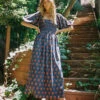The Katrina Dress | Indigo Sunflower -AURIN Clothing Shop KatrinaCritty3