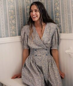 The Liliana Dress | Daisy Blue -AURIN Clothing Shop Liliana