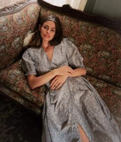 The Liliana Dress | Daisy Blue -AURIN Clothing Shop Liliana3