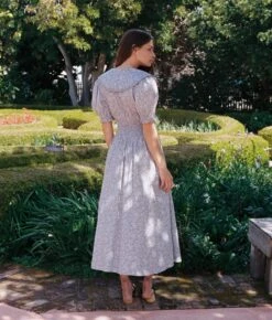 The Liliana Dress | Daisy Blue -AURIN Clothing Shop Liliana5