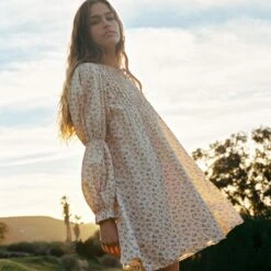 The Noor Dress | Oat Straw Cream -AURIN Clothing Shop Noor fb feed