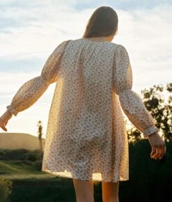 The Noor Dress | Oat Straw Cream -AURIN Clothing Shop Noor4