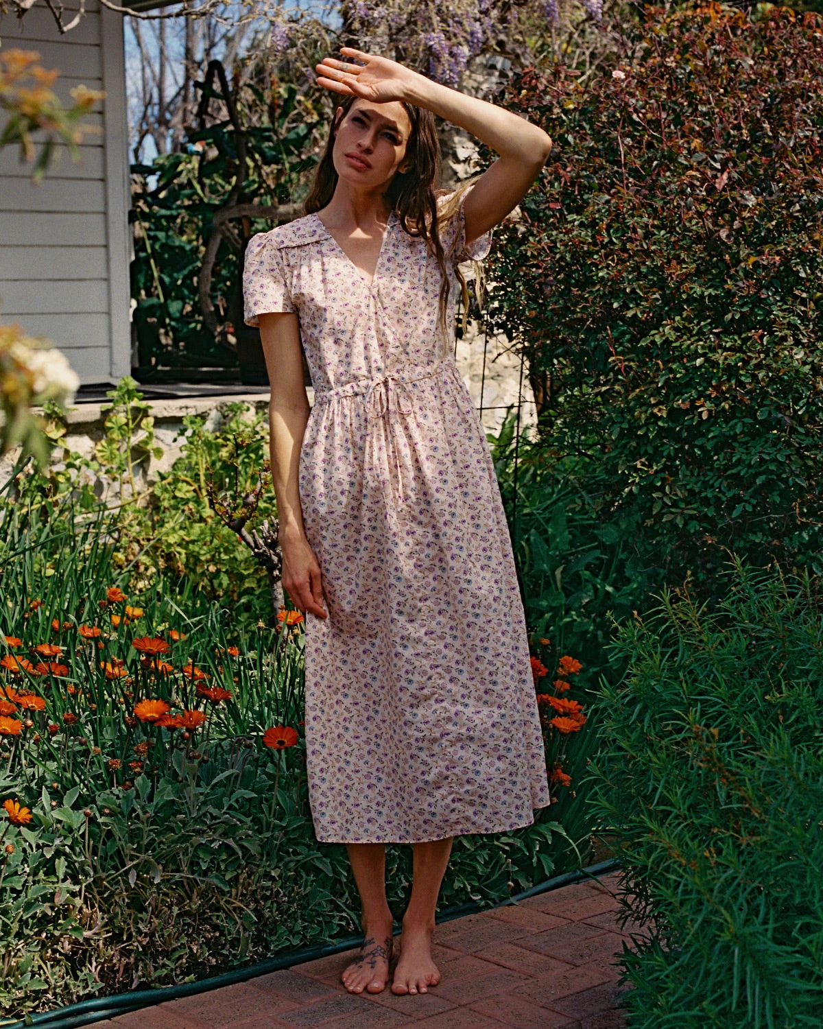 The Dawn Dress Petites | Oat Straw Cream 3 The Dawn Dress Petites | Oat Straw Cream