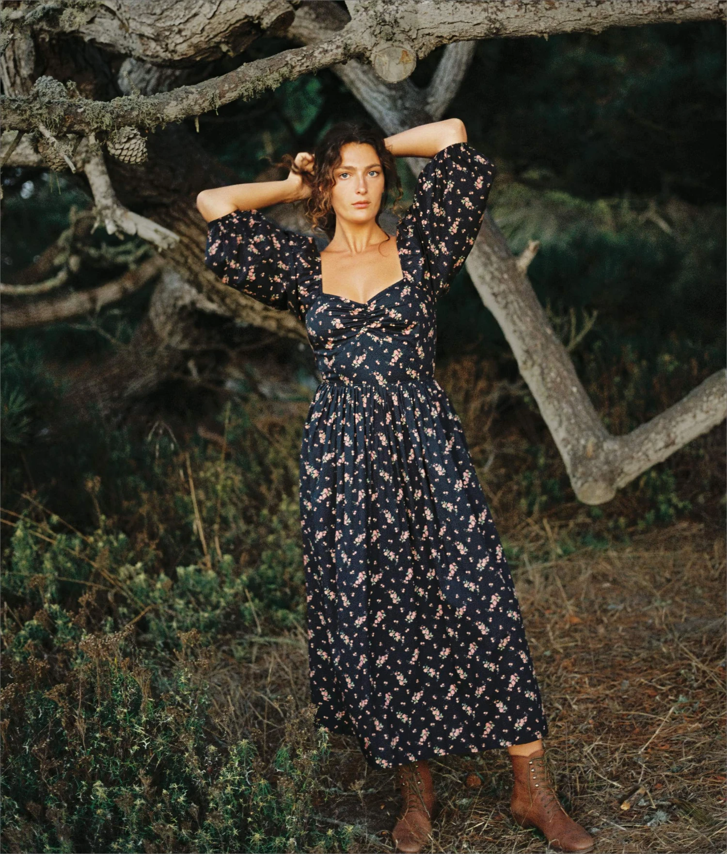 The Peyton Dress | Mums Ditsy Black 5 The Peyton Dress | Mums Ditsy Black - Image 3