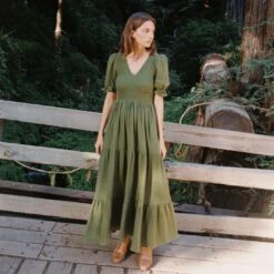 The Brooklyn Dress | Forest Gauze 12 The Brooklyn Dress | Forest Gauze -AURIN Clothing Shop Salona fb feed 6