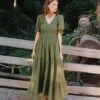 The Brooklyn Dress | Forest Gauze -AURIN Clothing Shop SalonaCover 6
