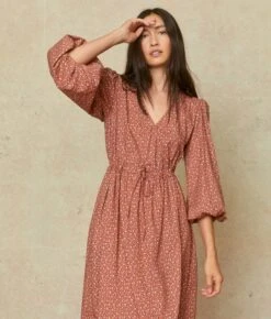 The Saunders Dress | Rooibos Harvest -AURIN Clothing Shop Saunders3 0b615eb1 a328 42f4 a4e8 77eac2eb7a8b