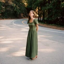 The Scarlet Dress | Forest Gauze -AURIN Clothing Shop Scarlet fb feed 67d17135 e770 47d4 a13b 2db6f7075a65