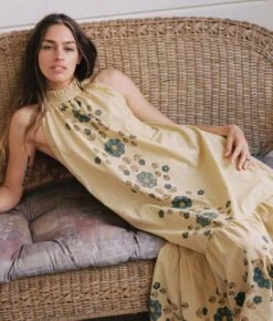 The Yasmin Dress | Cerulean Garden -AURIN Clothing Shop Yasmin4