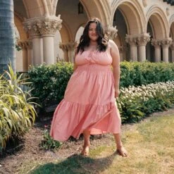 The Zuri Dress Extended | Salmon Frills Poppy -AURIN Clothing Shop Zuri fb feed 97b2667b 41e1 4957 afb7 e704bfca14da