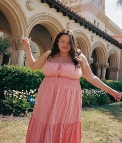 The Zuri Dress Extended | Salmon Frills Poppy -AURIN Clothing Shop Zuri1 66c3e2e5 7aa3 4233 b552 f834005b5ae3